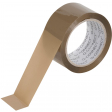 Q-CONNECT stille verpakkingstape, ft 50 mm x 66 m, bruin, pak van 6 rollen