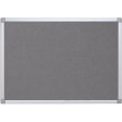 Q-CONNECT textielbord, met aluminium frame, 90 x 60 cm, grijs