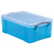 Really Useful Box opbergdoos 9 liter, transparant helblauw