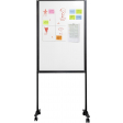Smit Visual whiteboard, emaille, magnetisch, verrijdbaar, 75 x 120 cm