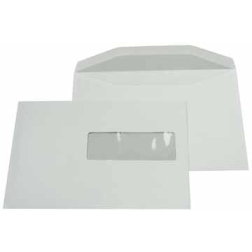 Gallery enveloppen ft 156 x 220 mm, venster rechts (ft 40 x 110 mm), gegomd, binnenzijde grijs, 500 stuks