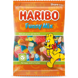 Haribo snoep funny-mix, zak van 185 g