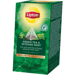 Lipton thee, Groene Thee Munt, Exclusive Selection, doos van 25 zakjes