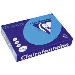 Clairefontaine Trophée Intens, gekleurd papier, A4, 160 g, 250 vel, koningsblauw