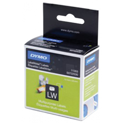 Dymo etiketten LabelWriter ft 13 x 25 mm, verwijderbaar, wit, 1000 etiketten