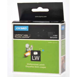 Dymo etiketten LabelWriter ft 19 x 51 mm, verwijderbaar, wit, 500 etiketten