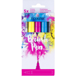 Talens Ecoline Brush pen, etui van 5 stuks, assorti