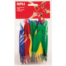 Apli ganzenveren, blister met 100 stuks in geassorteerde kleuren