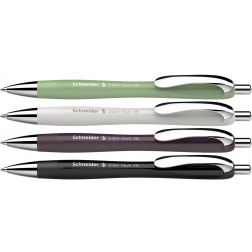 Schneider balpen Slider Rave Trend, extra breed, blauwe inkt, geassorteerde kleuren, doos van 3+1 gratis