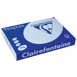 Clairefontaine Trophée Pastel, gekleurd papier, A3, 80 g, 500 vel, azuurblauw