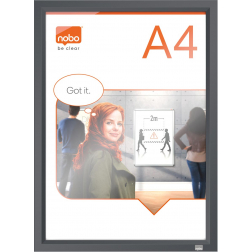 Nobo Impression clicklijst, ft A4, met grijs frame