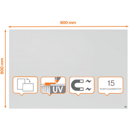 Nobo Infinity randloos whiteboard, staal, magnetisch, 90 x 60 cm