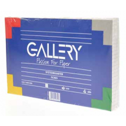 Gallery witte systeemkaarten, ft 12,5 x 20 cm, geruit 5 mm, pak van 100 stuks