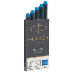 Parker Quink inktpatronen koningsblauw, doos met 5 stuks