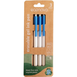 Econovo gelroller, 0,5 mm, blister van 3 stuks, blauw