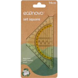 Econovo geodriehoek, plastic, 16 cm