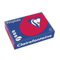 Clairefontaine Trophée Intens, gekleurd papier, A4, 210 g, 250 vel, kersenrood