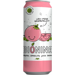 Bionina Lady Pink Grapefruit, blik van 33 cl, pak van 12 stuks