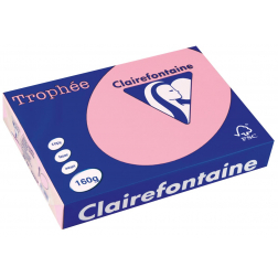 Clairefontaine Trophée Pastel, gekleurd papier, A4, 160 g, 250 vel, roze
