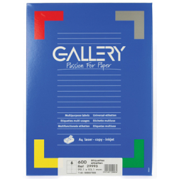 Gallery witte etiketten ft 99,1 x 93,1 mm (b x h), ronde hoeken, doos van 600 etiketten