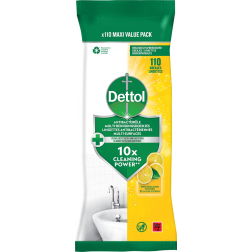 Dettol reiningsdoekjes antibacterieel, citroen, pak van 110 stuks