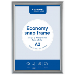 Europel clicklijst Economy, lijst 25 mm, ft A2, zilver