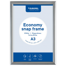 Europel clicklijst Economy, lijst 25 mm, ft A3, zilver