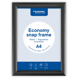 Europel clicklijst Economy, lijst 25 mm, ft A4, zwart