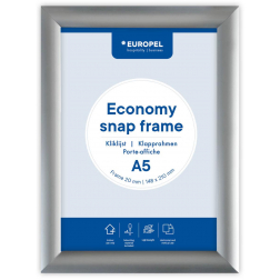 Europel clicklijst Economy, lijst 25 mm, ft A5, zilver