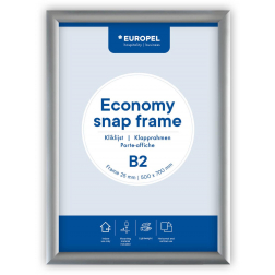 Europel clicklijst Economy, lijst 25 mm, ft B2, zilver