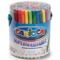 Carioca viltstift Doodles, 100 stiften in een plastic pot