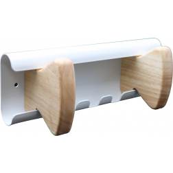 Unilux muurkapstok Aurora, wit, 2 haken