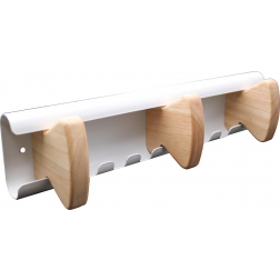 Unilux muurkapstok Aurora, wit, 3 haken