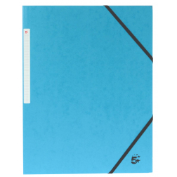 Pergamy elastomap 3 kleppen, lichtblauw, pak van 10 stuks