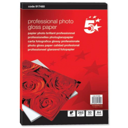 5 Star glossy fotopapier professional ft A4, 265 g, pak van 50 vel