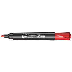 5 Star permanent marker ronde punt, schrijfbreedte 1 - 3 mm, rood
