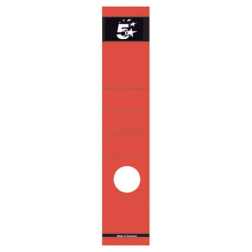 5 Star rugetiketten 8 cm, lang, rood, pak van 10