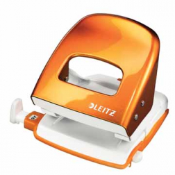 Leitz WOW perforator, 30 blad, oranje, op blister