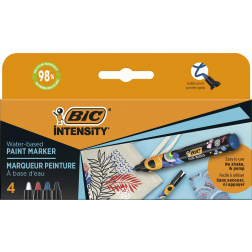 BIC Intensity paintmarker, klassieke kleuren, set van 4 stuks