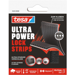 Tesa Lock strips Ultra power, ft 25 mm x 5 cm, blister van 2 x 2 stuks