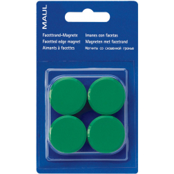 MAUL magneet Solid, 38 mm, trekkracht 2,5 kg, blister van 2 stuks, groen