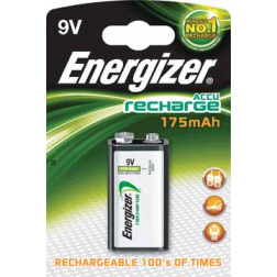Energizer herlaadbare batterij Power Plus 9V, op blister