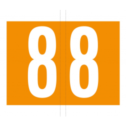Codetab 8, rol van 500 tabs, oranje