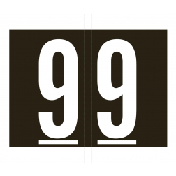 Codetab 9, rol van 500 tabs, zwart