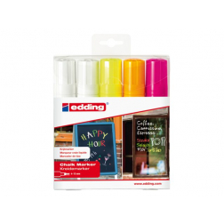 Viltstift edding 4090 window schuin 4-15mm assorti etui ÃÂ  5 stuks