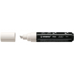 STABILO free acrylmarker T800, schuine punt, 4-10 mm, wit