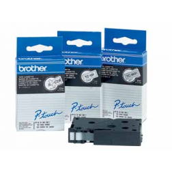 Brother TC tape voor P-Touch 12 mm, blauw op wit