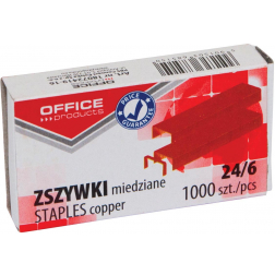 OFFICE products nietjes 24/6, verkoperd, doos van 1000 stuks