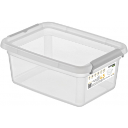 DONAU Home opbergdoos, 4,5 liter, transparant