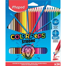 Maped kleurpotlood Color'Peps Strong, 24 potloden in een kartonnen etui